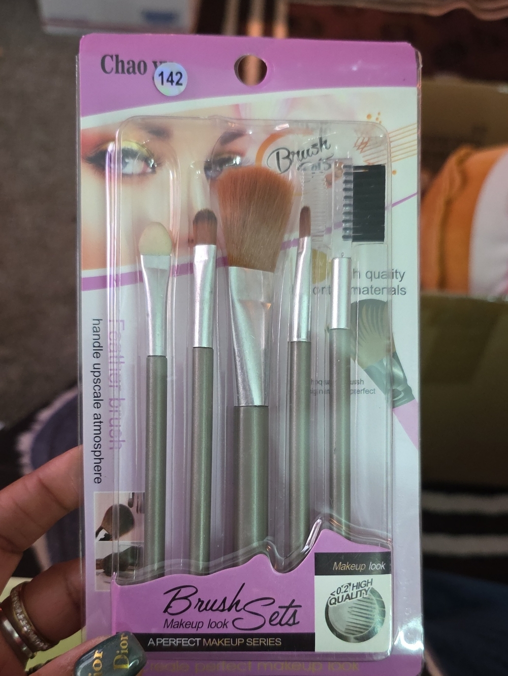 Brush Sets Pink Makeup Brush Set with Silver Handles